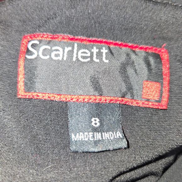 Scarlett Womens 8 Black Chiffon Cape Overlay Sheath Dress Witchy Whimsigoth - Picture 2 of 16